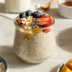 Healthy Overnight Oats Recipe (10 Flavor Toppings) 4 Healthy Overnight Oats Recipe card