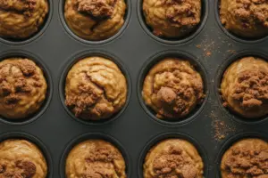 Sourdough Cinnamon Muffins with crumble topping