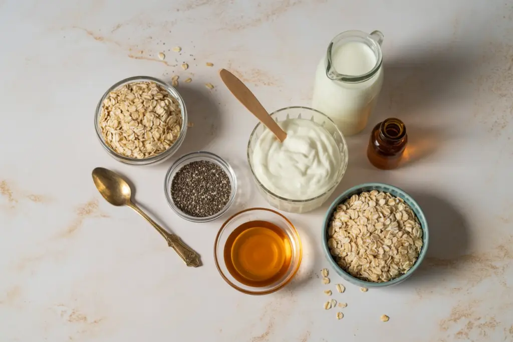 Healthy Overnight Oats Recipe (10 Flavor Toppings) 2 Ingredients for Healthy Overnight Oats Recipe