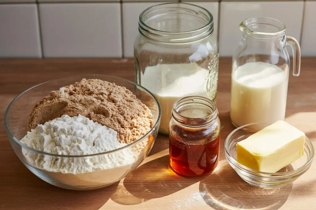 Honey Wheat Sourdough Dinner Rolls 2 Ingredients for sourdough dinner rolls with honey and wheat