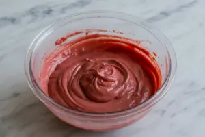 red velvet cupcakes batter