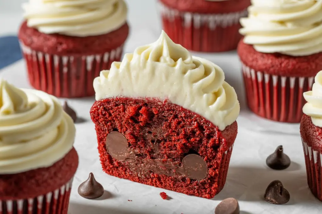 sourdough-red-velvet-cupcakes-with-mini-chocolate-chips