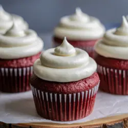 Sourdough Red Velvet Cupcakes with Buttercream Frosting recipe card