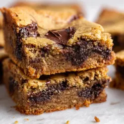 Chewy Sourdough Discard Blondies recipe card