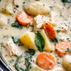 Crockpot Chicken Gnocchi Soup recipe card