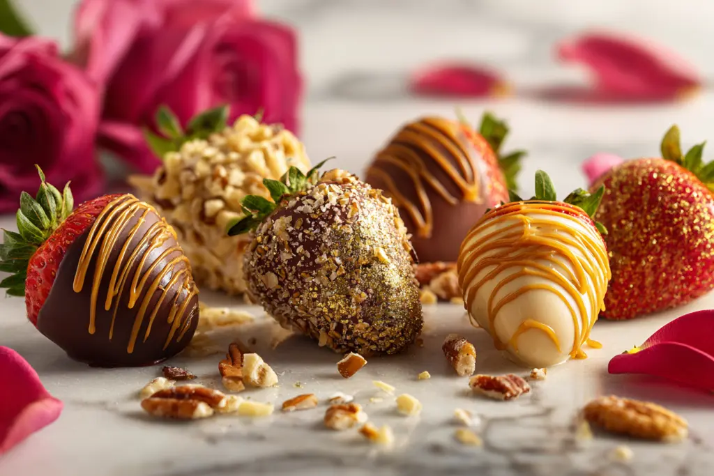 Gourmet valentine's day chocolate covered strawberries