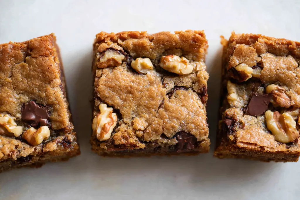 Chewy Sourdough Walnuts blondies