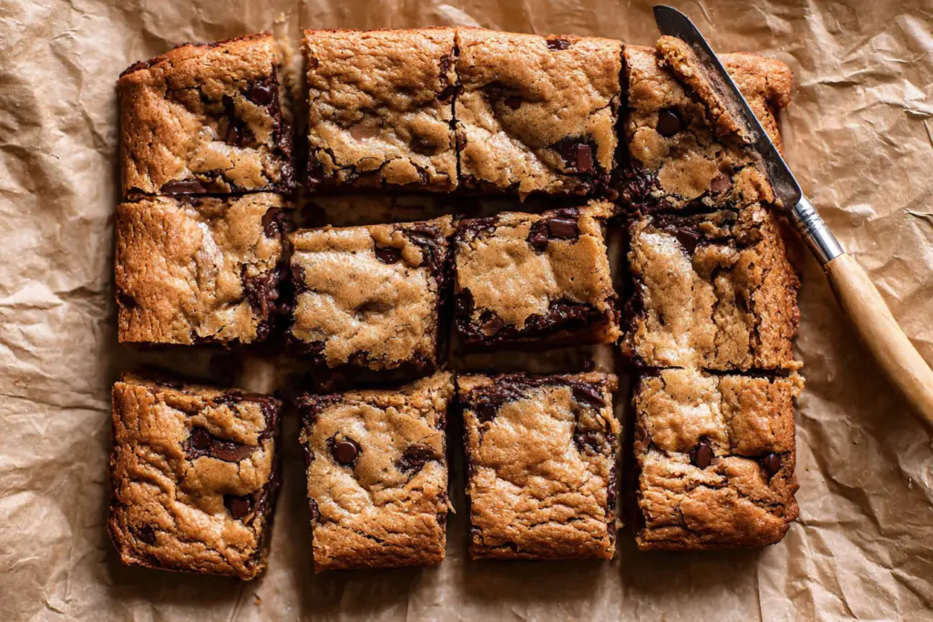 baked sourdough discard blondies
