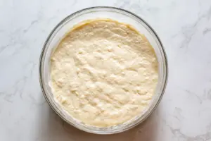 orange sourdough bread batter