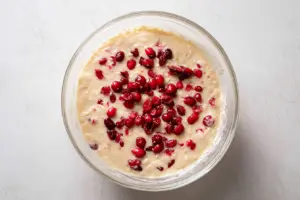 cranberry orange sourdough bread batter