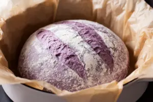 purple sweet potatoes sourdough round loaf