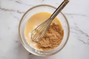 Pumpkin Oat Skillet Cookie with Sourdough Discard 7 mixing skillet cookie batter