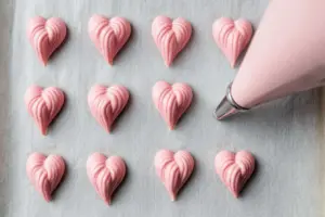 Valentine’s Heart Macarons (Best French macarons)