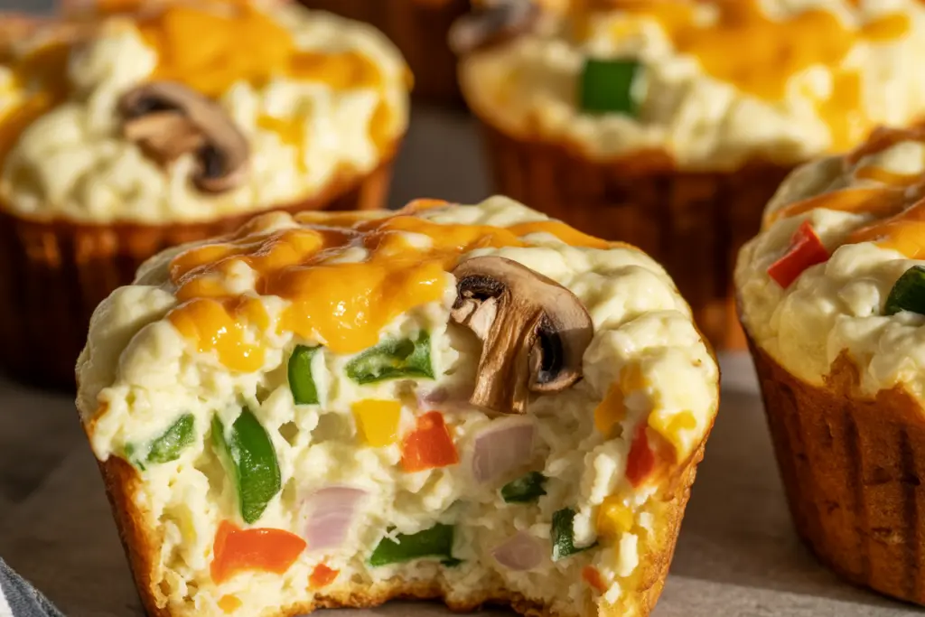 Breakfast Cottage Cheese Egg Muffins 6 Breakfast Cottage Cheese Egg Muffins with Veggie