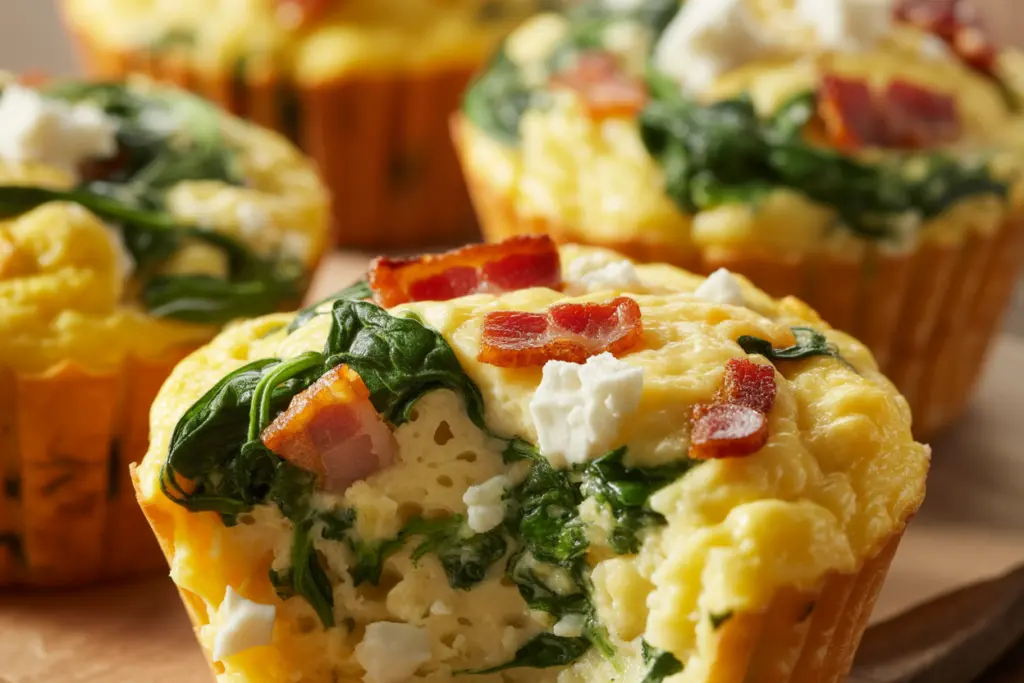 Breakfast Cottage Cheese Egg Muffins 5 Cottage Cheese Egg Muffins with Spinach & Feta