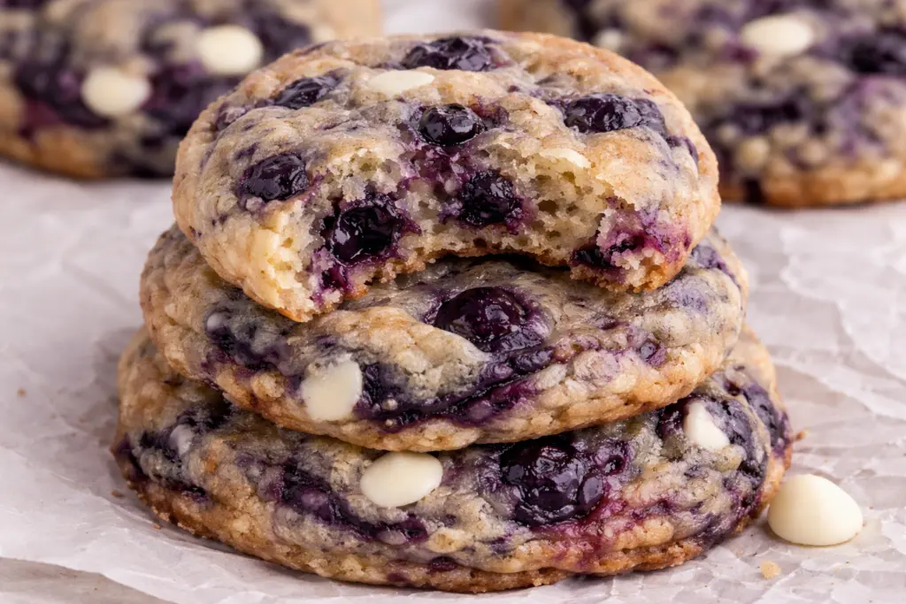 Blueberry Sourdough Cookies 7 White Chocolate Blueberry Cookies