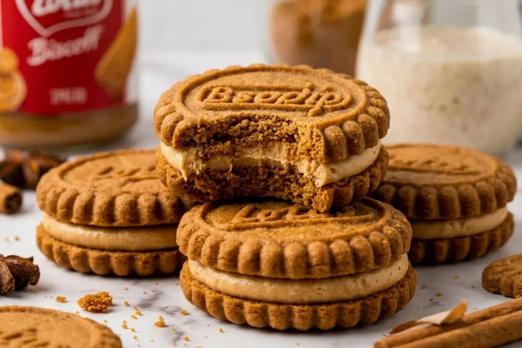 Sourdough Biscoff Cream Sandwich Cookies