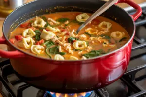 cheesy chicken tortellini soup