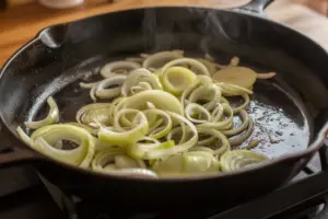 caramelized thinly sliced onion