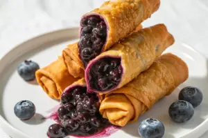 Easy Blueberry Egg Rolls