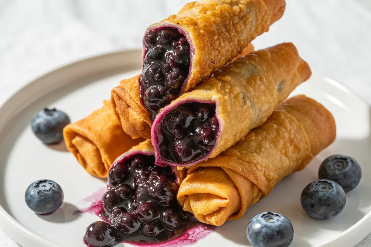 Easy Blueberry Egg Rolls