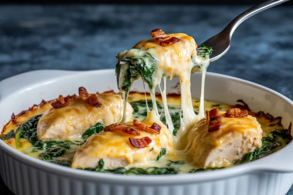 Best Four Cheese Stuffed Chicken Casserole 7 cheesy chicken casserole with spinach
