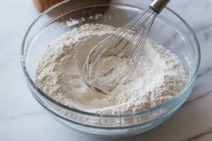 Easy Sourdough Vanilla Sheet Cake 7 flour mixture
