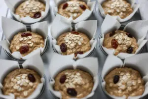 Sourdough Oatmeal Raisin Muffins