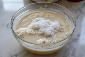 warm milk and yeast,