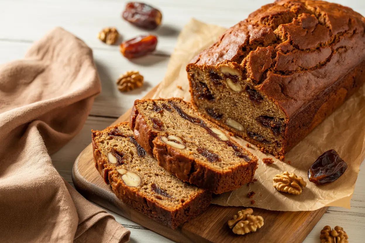 Sourdough Dates Walnut Cake Loaf