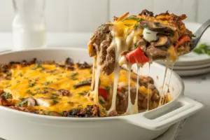Philly Cheesesteak Casserole Recipe