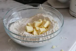 coarse crumbs cold butter and flour mixture