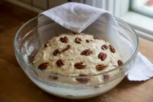 pecan sourdough bread dough