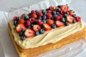 Easy Sourdough Vanilla Sheet Cake 16 Decorate Frosted Sourdough Vanilla Sheet Cake