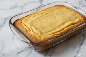 Easy Sourdough Vanilla Sheet Cake 12 golden vanilla sheet cake