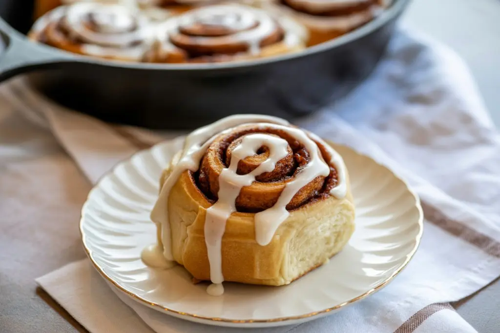 serving sourdough cinnamon rolls