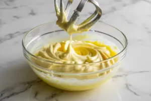 Easy Sourdough Vanilla Sheet Cake 13 making Buttercream frosting