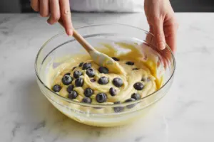 blueberries cake batter