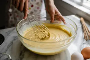 Sourdough cake batter