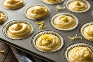 Sourdough Lemon Quick Muffins 7 batter for Sourdough Lemon quick muffins
