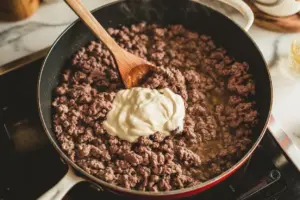 Creamy Cheesy Beef Pasta (High Protein, One-Pot Recipe)