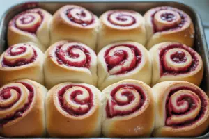 golden-brown freshly baked sweet roll