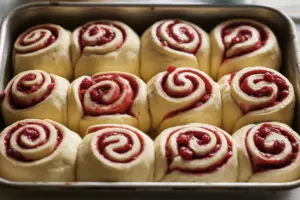 Yogurt Raspberry Sweet Rolls with Cream Cheese Icing