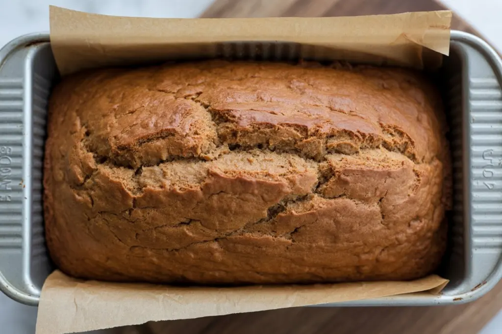 Freshly baked Sourdough discard peanut butter bread