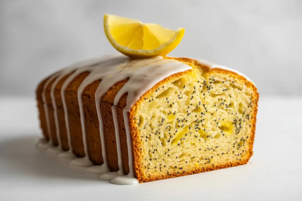 Easy Sourdough Discard Lemon Loaf 5 Lemon Poppy Seed loaf