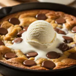 Sourdough Chocolate Chip Skillet Cookie recipe card