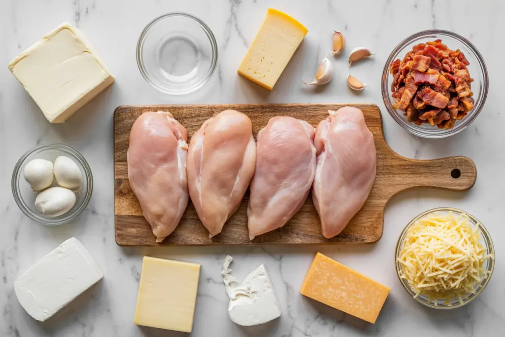 Best Four Cheese Stuffed Chicken Casserole 4 ingredients for cheese stuffed chicken casserole