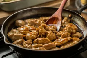 Easy Sticky Garlic Chicken Noodles