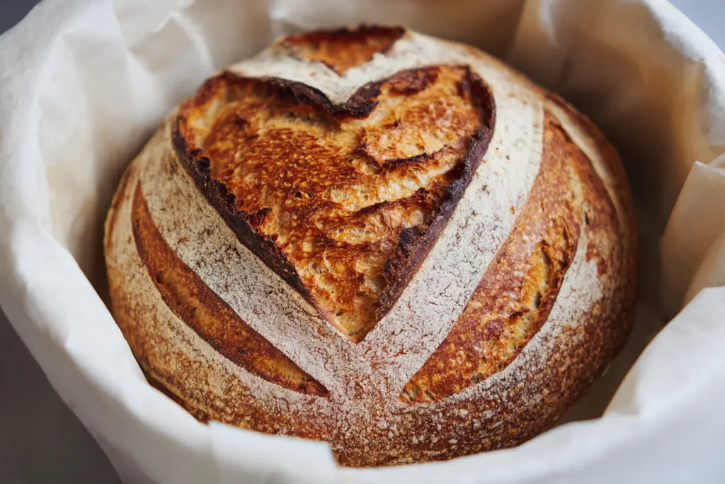 Pink swirl sourdough bread with bold artisan spiral