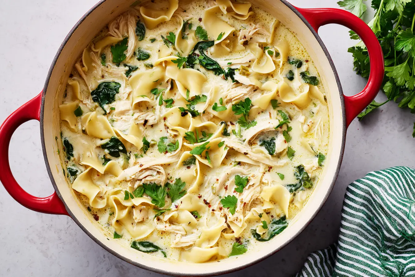 Creamy White Lasagna Soup